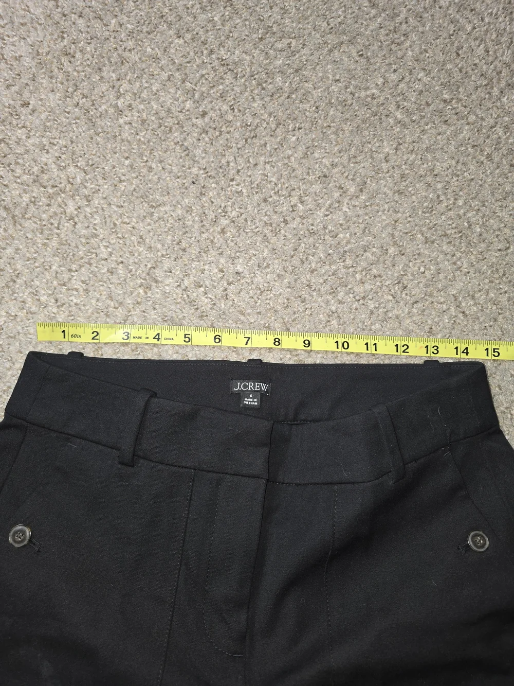 J. Crew Wide-Leg Cropped Black Trouser Pants Size 6